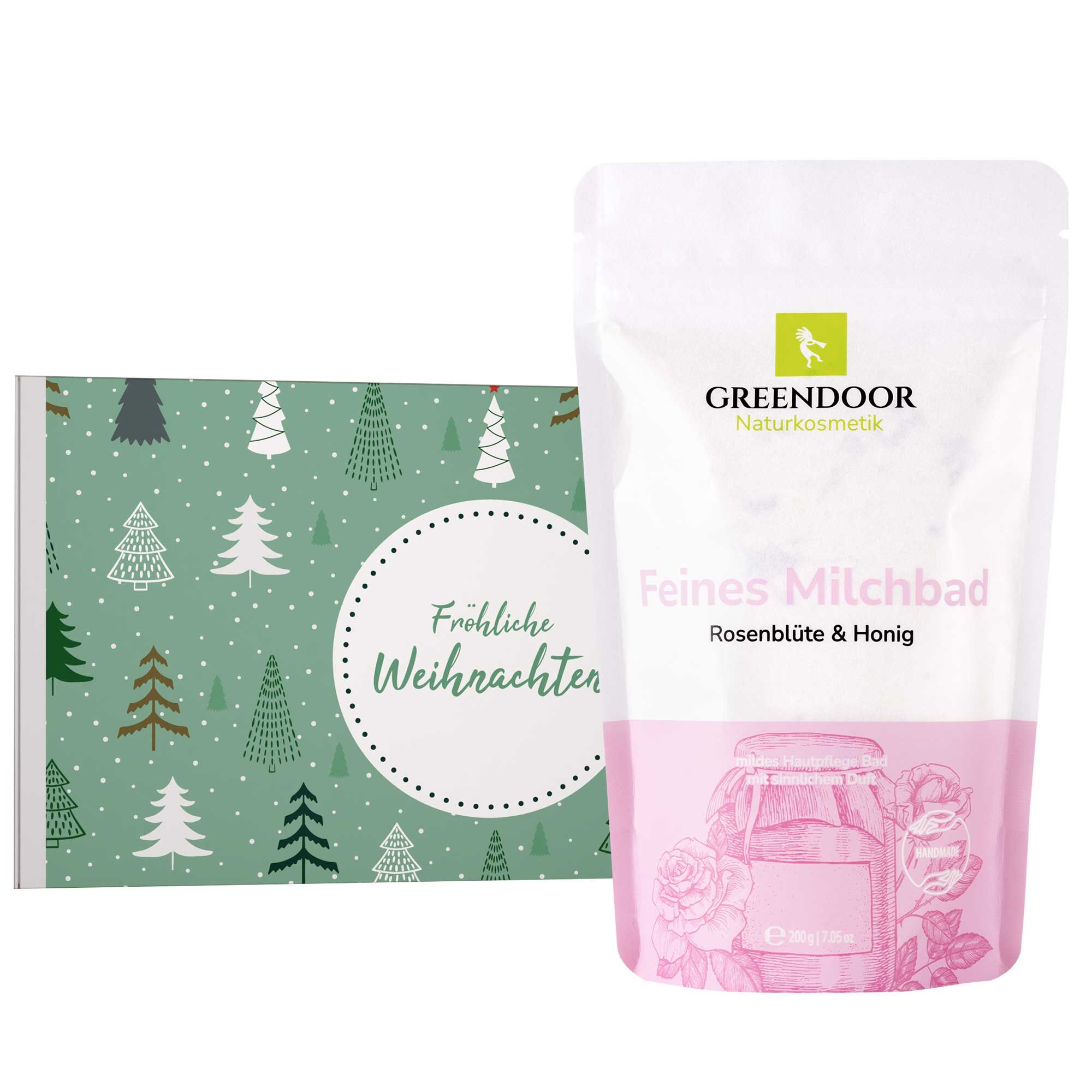 Weihnachtsgeschenk Milchbad Rosenblüte Weihnachtsgeschenk Milchbad Rosenblüte