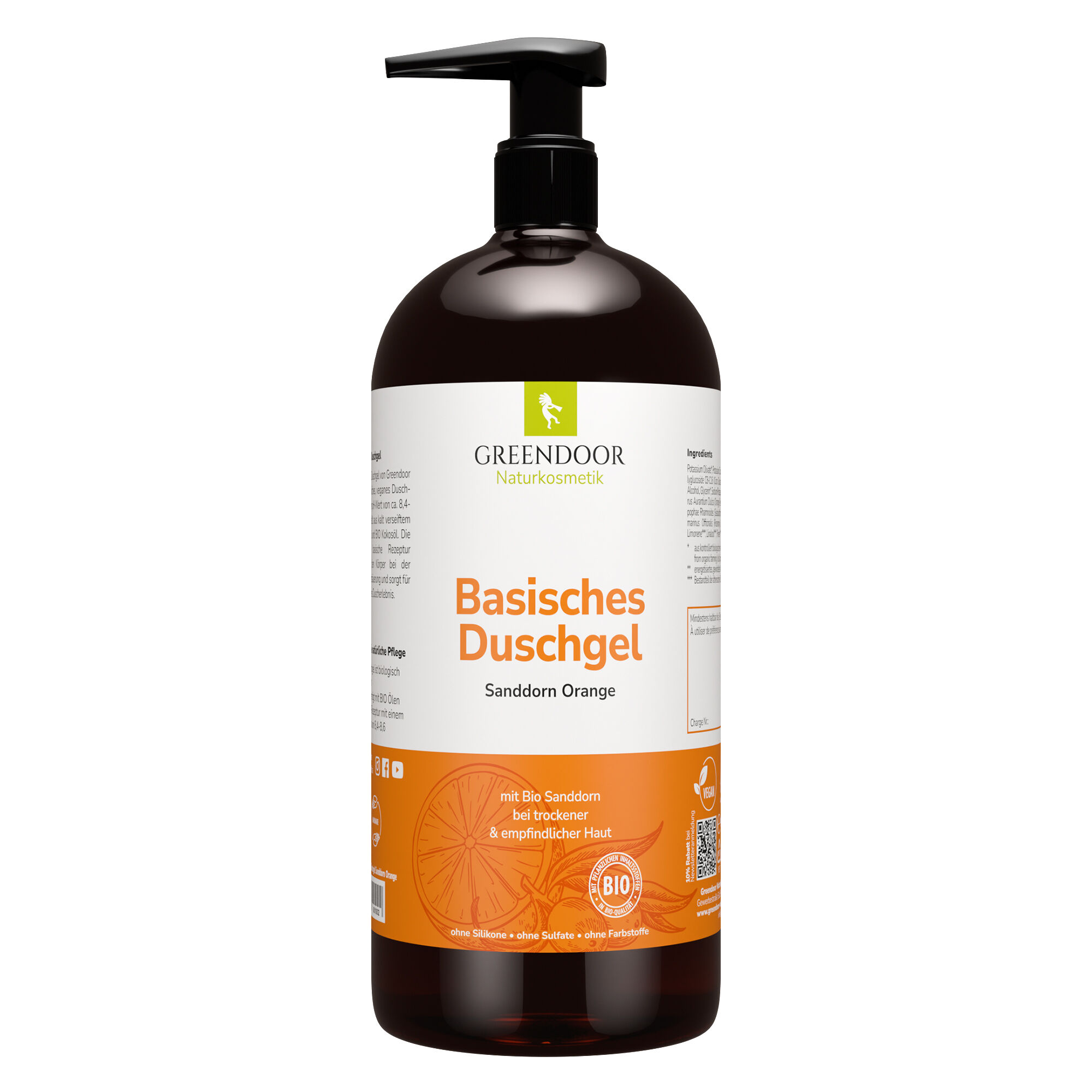 Basisches Duschgel XL Sanddorn Orange Basisches Duschgel XL Sanddorn Orange