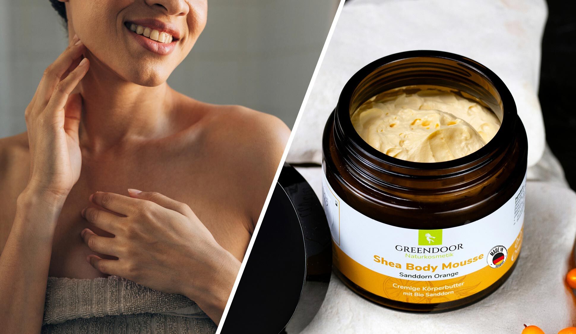 Shea Body Mousse Sanddorn Orange Greendoor Bodymousse Sanddorn Moodbild