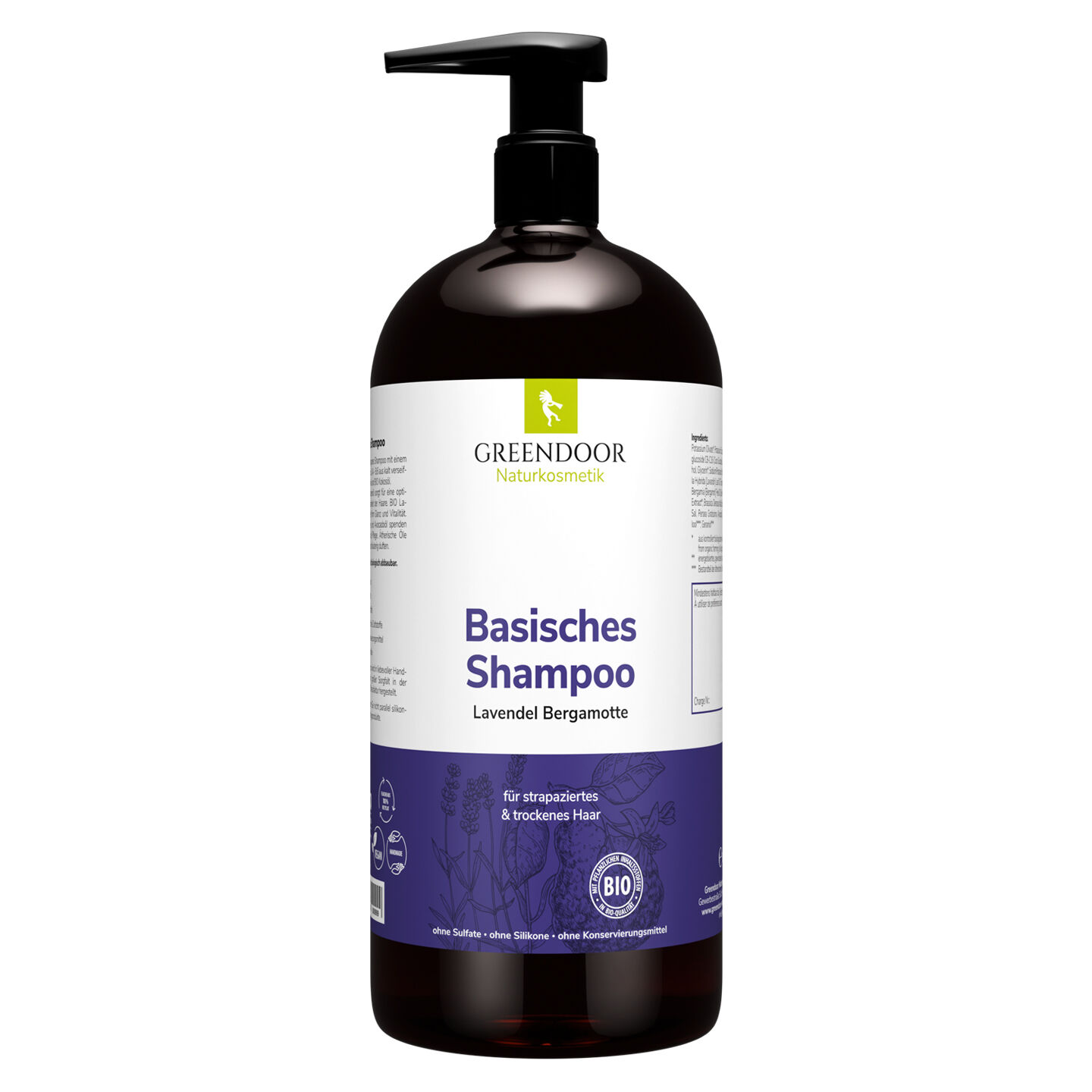 große Flasche Greendoor Shampoo Lavendel