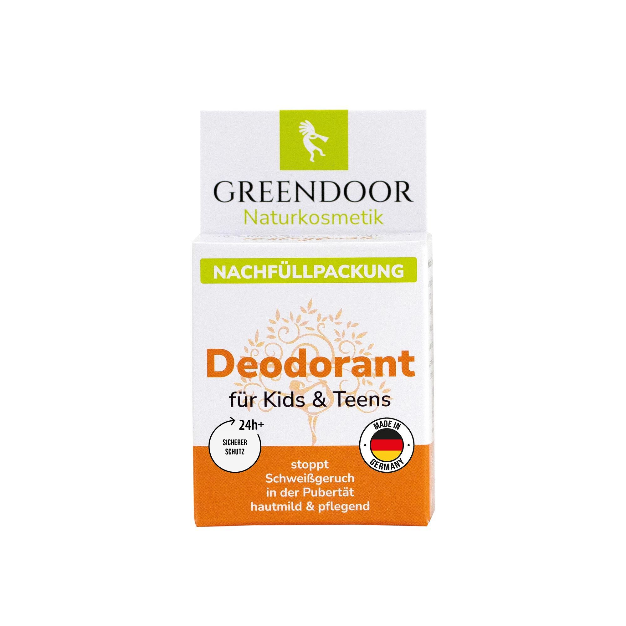 Deodorant Nachfüllpackung für Kids & Teens Deodorant Refillsystem Refiller Verpackung fuer Kids und Teens