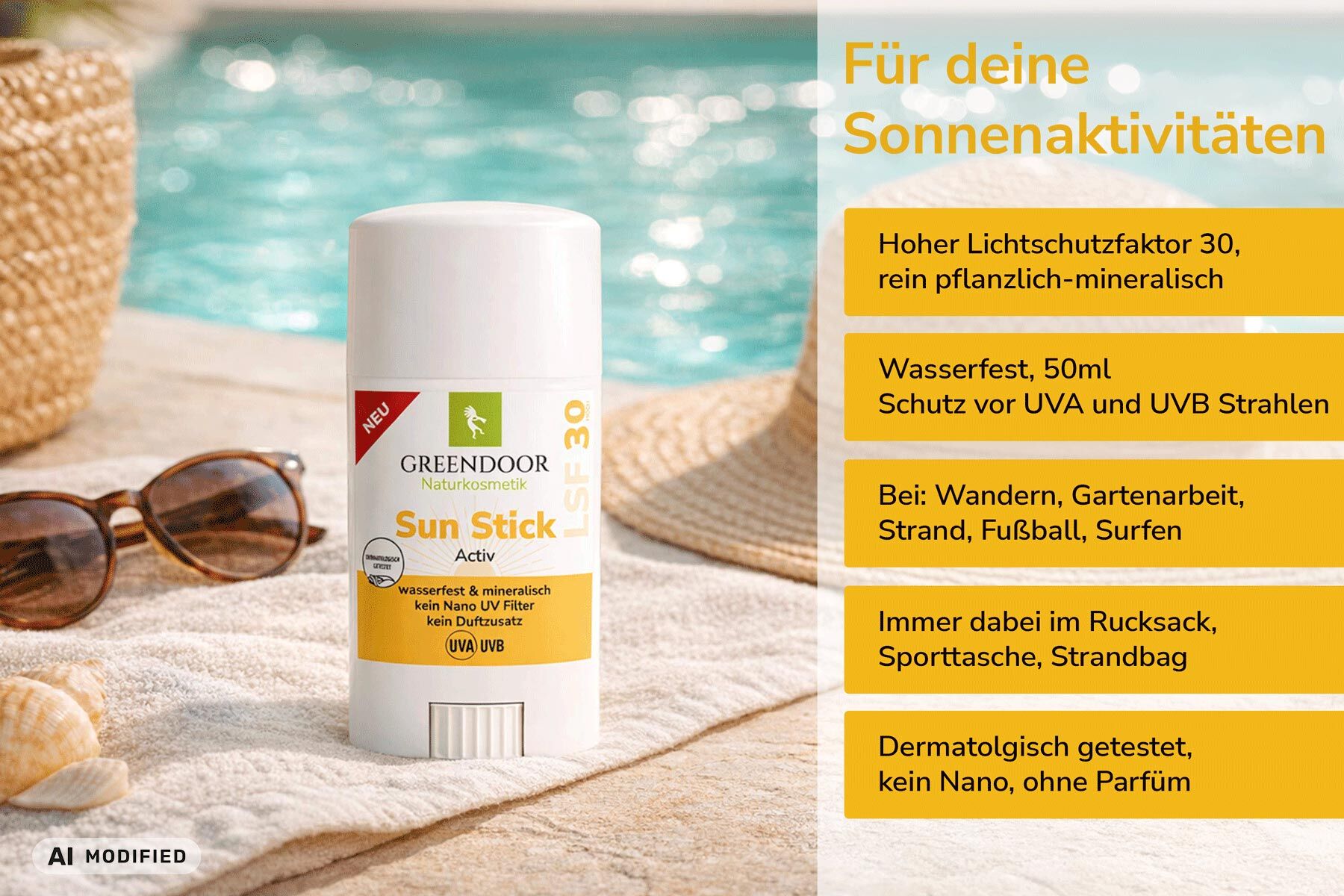 Sun Stick LSF30 high protection, water resistant