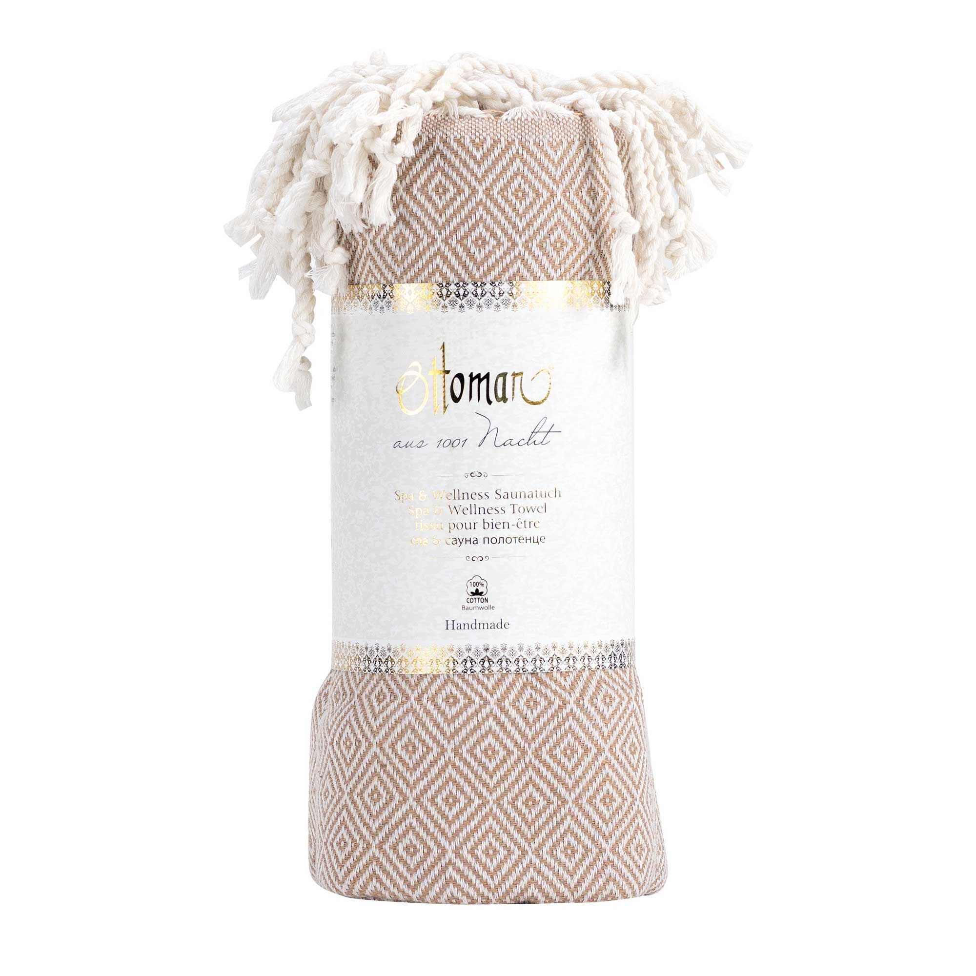 Hamam Tuch Rautenmuster cappuccino