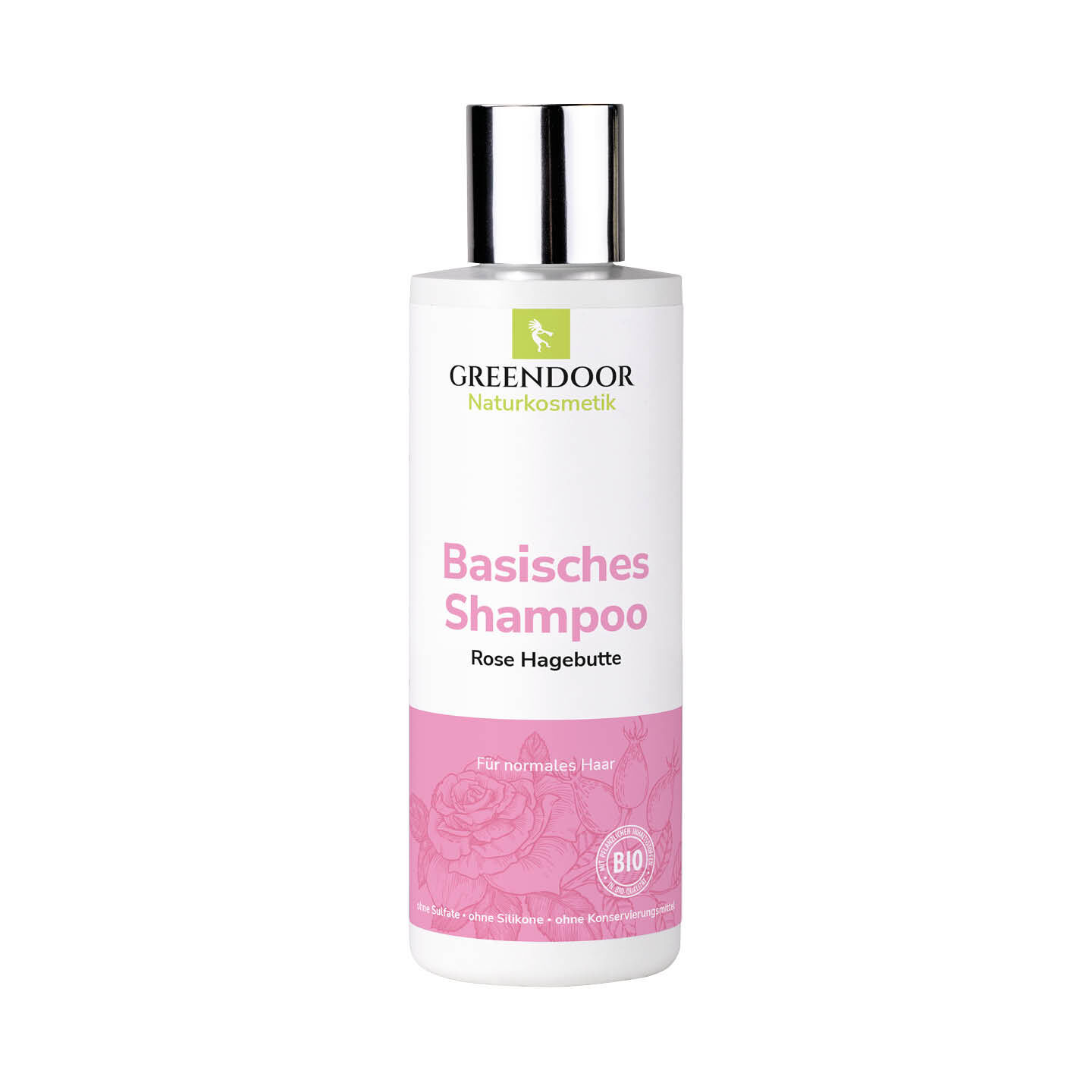 kleine Flasche Greendoor Shampoo Rose Hagebutte