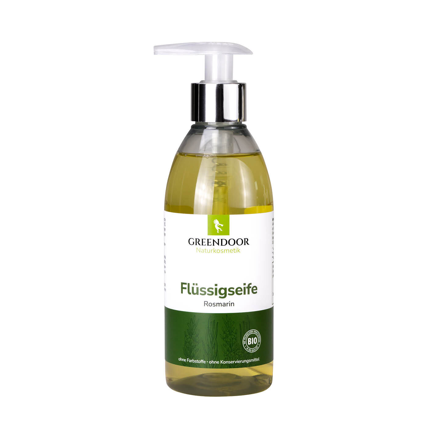 Greendoor Flüssigseife Rosmarin in der Pumpspenderflasche