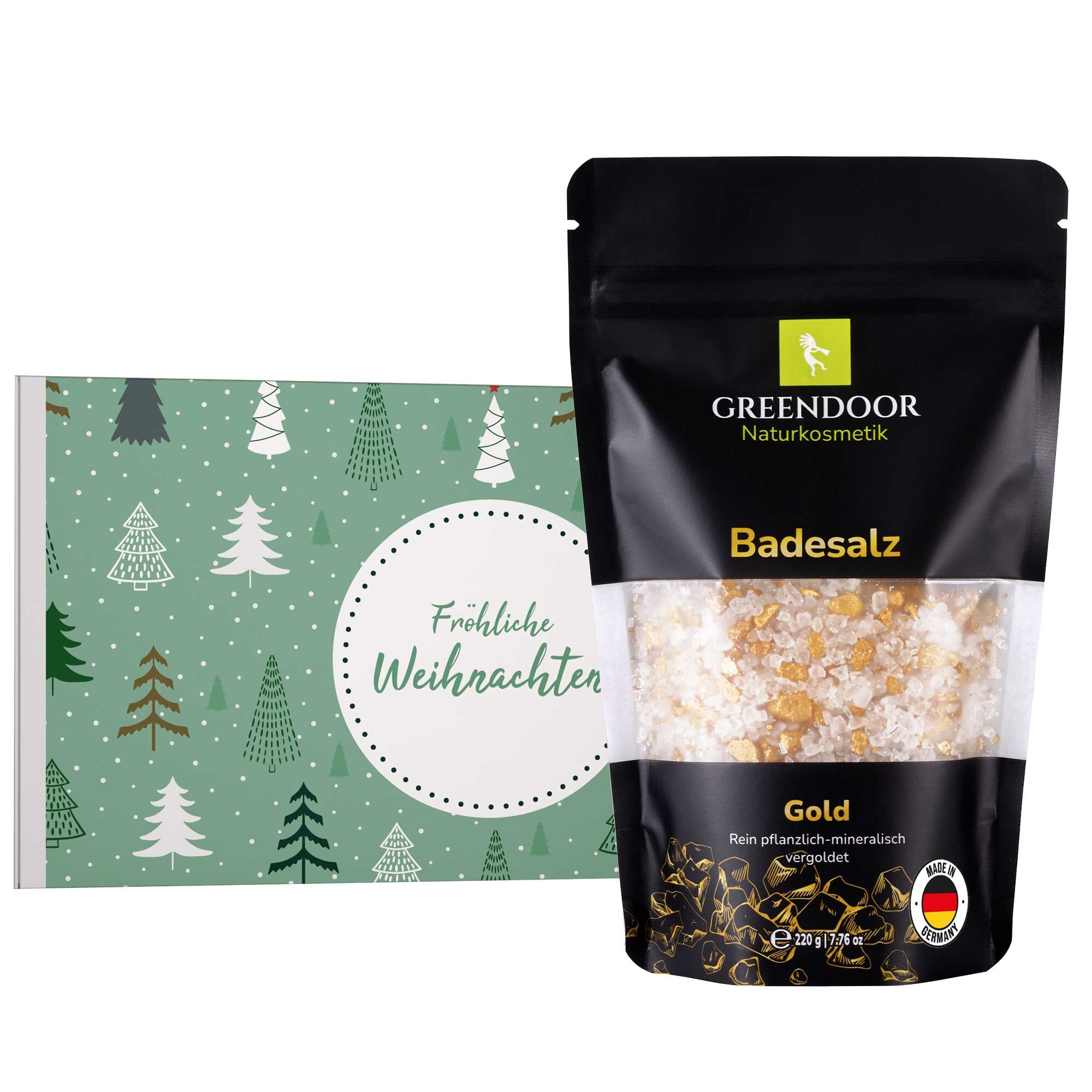 Weihnachtsgeschenk Badesalz Gold