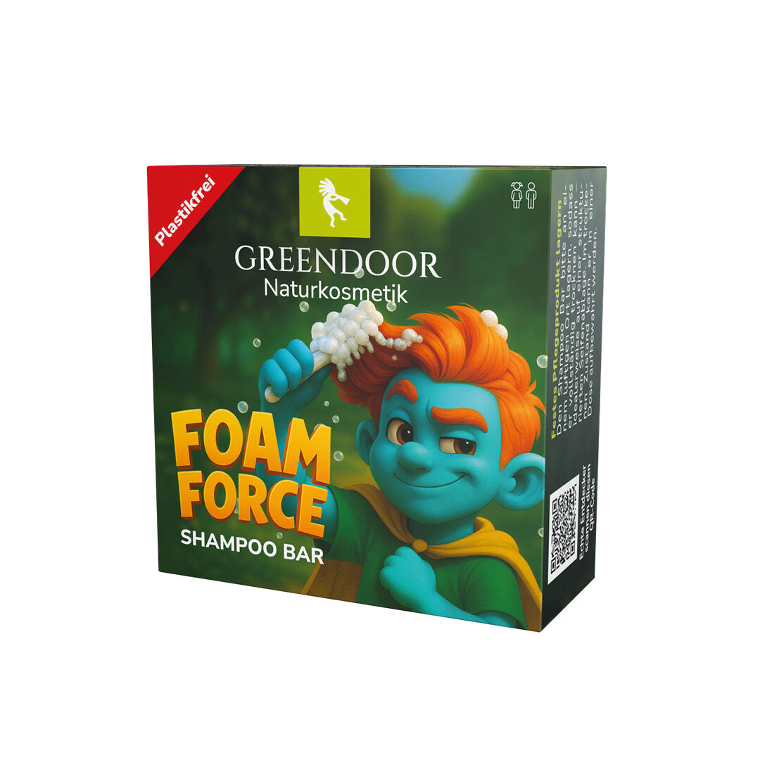 Sonderedition: Fester Kinder Shampoo Bar Foam Force – Plastikfreie Naturkosmetik