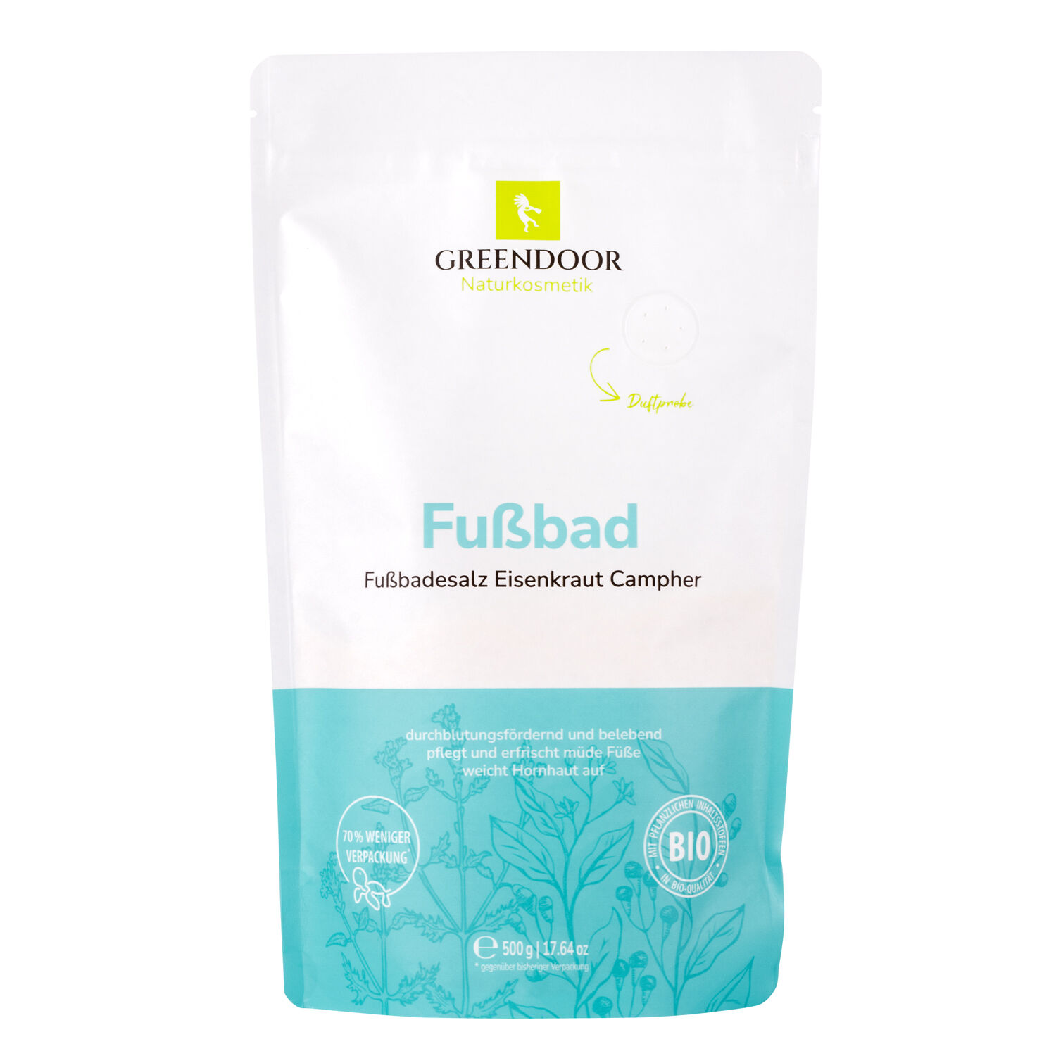 Fußbad Campher Eisenkraut Packung Greendoor Fußbad